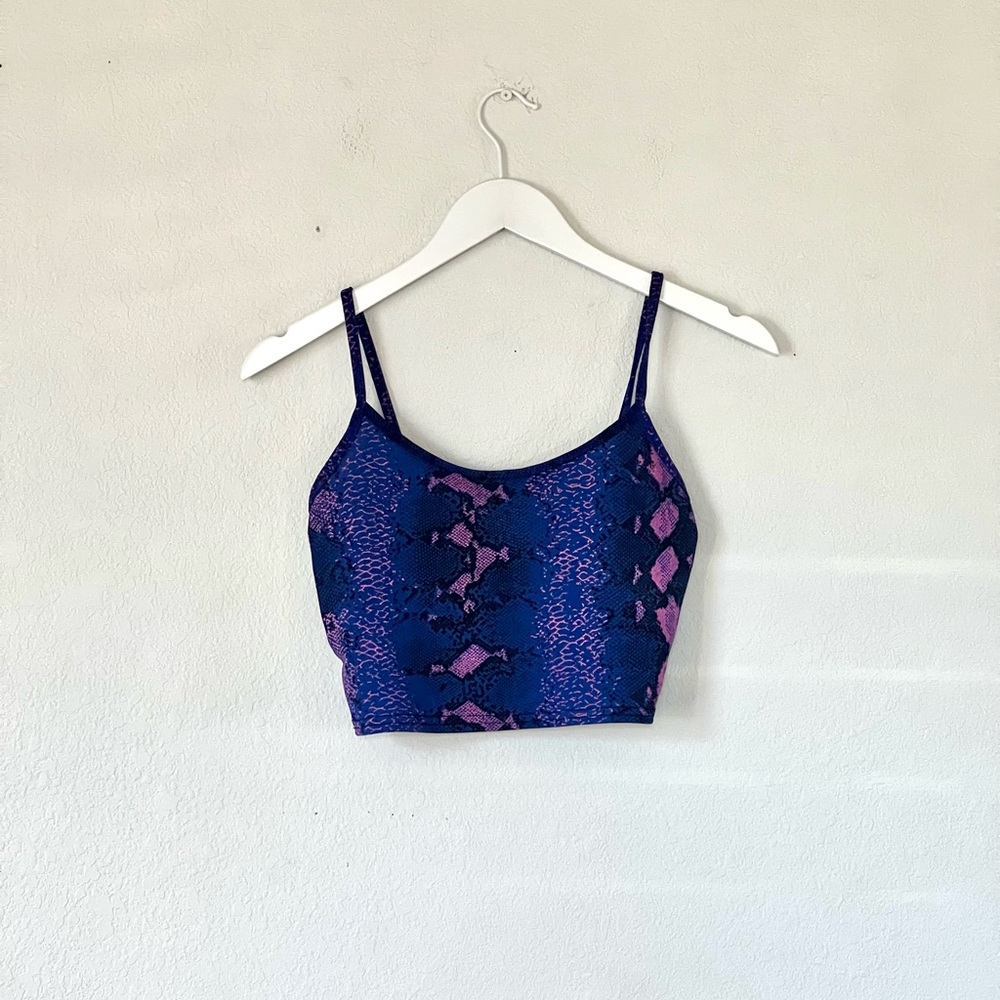 Missguided snake print crop top